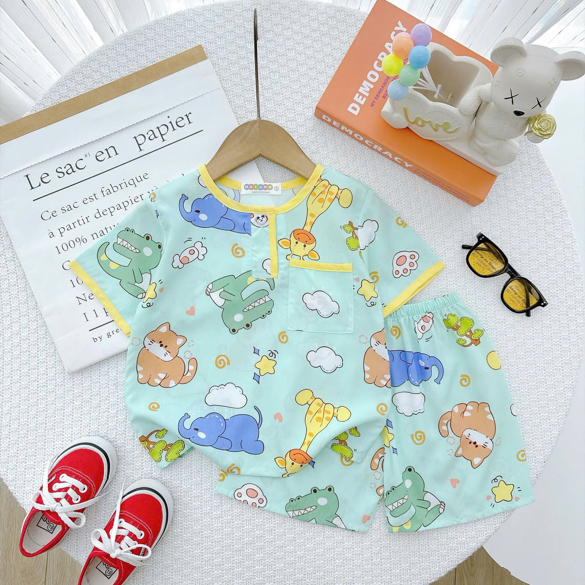 Boy short sleeve and short pant homewear set