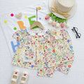 Girl short sleeve and long pant homewear set